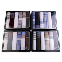 Pánský kapesník / dárková kazeta, barva 1 náhodný mix barev a vzorů