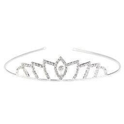 Štrasová čelenka / korunka do vlasů, barva 2 crystal