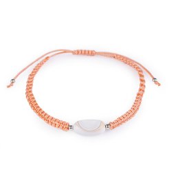 Náramek shamballa, barva 3 lososová světlá