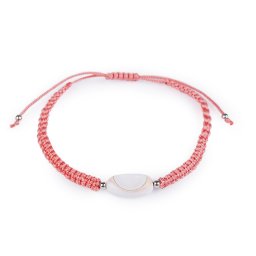 Náramek shamballa, barva 3 růžová korálová