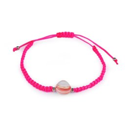 Náramek shamballa, barva 4 růžová neon