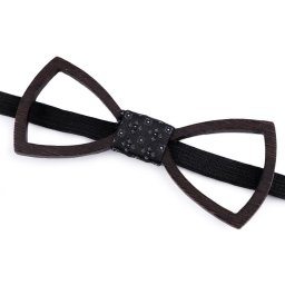 Dřevěný motýlek, barva 4 černá