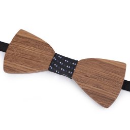 Dřevěný motýlek, barva 7 hnědá koňak modrá