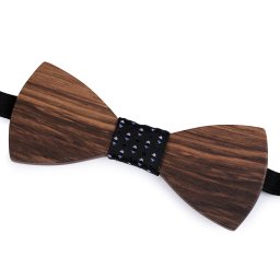 Dřevěný motýlek, barva 12 hnědá koňak modrá