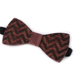 Dřevěný motýlek, barva 17 hnědá hnědá