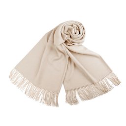 Šátek / šála typu pashmina s třásněmi 65x180 cm, barva 6 (14) béžová světlá
