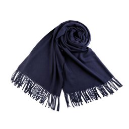 Šátek / šála typu pashmina s třásněmi 65x180 cm, barva 10 (05) modrá pařížská
