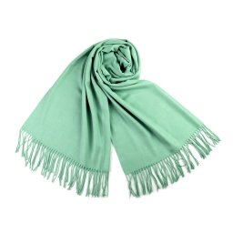 Šátek / šála typu pashmina s třásněmi 65x180 cm, barva 15 (15) mint