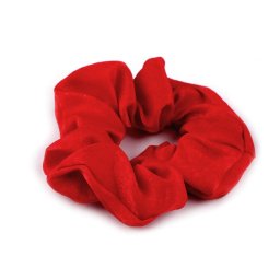 Gumička scrunchie do vlasů, barva 3 červená