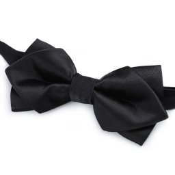 Saténový motýlek jednobarevný, barva 1 černá