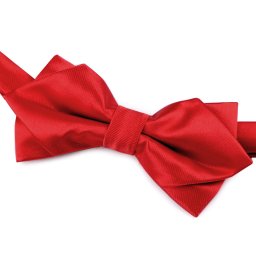 Saténový motýlek jednobarevný, barva 2 červená