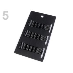 Sponky do vlasů / pinetky, barva 5 - 24 ks černá