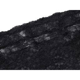 Samodržící pásky proti odírání stehen krajkové, barva 10 (vel. 2) černá