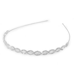 Štrasová čelenka do vlasů, barva crystal