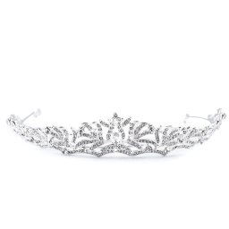 Štrasová korunka do vlasů s očky, barva crystal