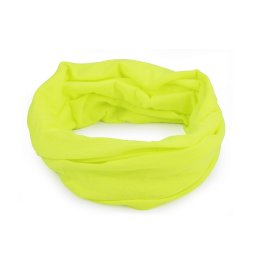Multifunkční šátek pružný, bezešvý, jednobarevný, barva 19 žlutá neon