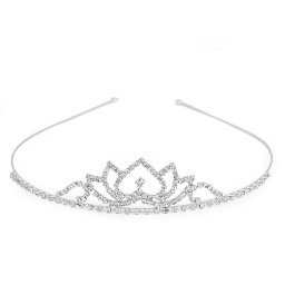 Štrasová čelenka / korunka do vlasů, barva 1 crystal