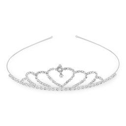 Štrasová čelenka / korunka do vlasů, barva 2 crystal