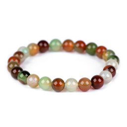 Náramek achát multicolor, syntetický minerál, barva achát multicolor