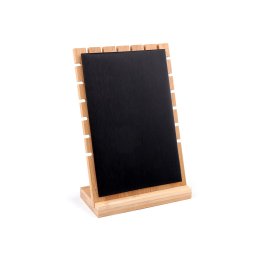 Dřevěný stojan se semišem na náhrdelníky a řetízky 17x25 cm, barva 3 černá