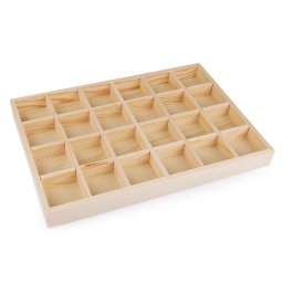 Dřevěné plato / organizér 24x35 cm, barva přírodní sv.
