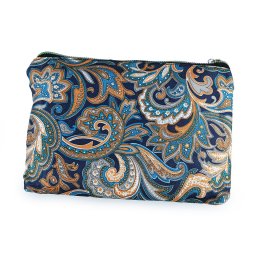 Skládací nákupní taška se zipem 39x40 cm, barva 6 borůvková paisley