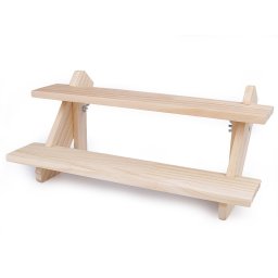 Dřevěný stojan / dekorační schůdky, barva přírodní sv.