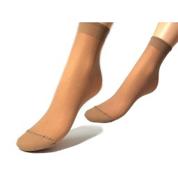Silonové ponožky se zdravotním lemem 20 den 5 párů, barva 1004 Brown Sugar