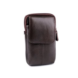 Pánské pouzdro / peněženka na opasek na mobil / doklady 10,5x17 cm, barva 1 hnědá
