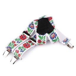 Šle folklor šíře 4 cm délka 120 cm, barva 1 bílá