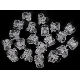 Skřipec do vlasů malý 10x13 mm transparent, barva 3 transparent kouřová