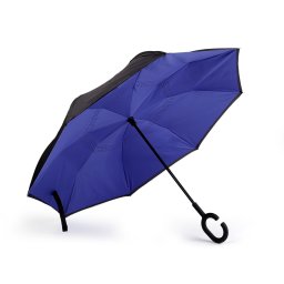 Obrácený deštník dvouvrstvý, barva 9 modrá královská