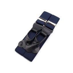 Šle na knoflíky šíře 3,5 cm délka 120 cm, barva 2 jeans žíhaný