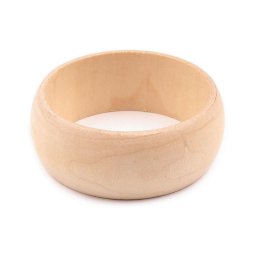 Dřevěný náramek k domalování Ø67 mm, barva přírodní sv.