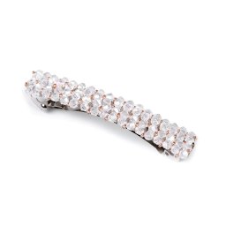 Francouzská spona do vlasů s broušenými korálky, barva 1 crystal