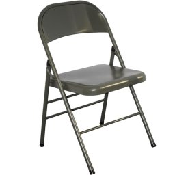 Židle plechová US model skládací ZELENÁ