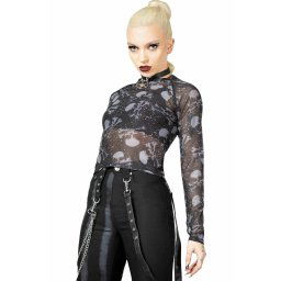 tričko dámské s dlouhým rukávem KILLSTAR - Carousel - Black - KSRA007639