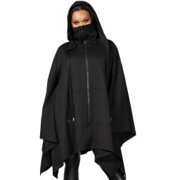mikina dámská (pončo) KILLSTAR - Lightworks Cloak - Black - KSRA007058
