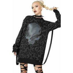 šaty dámské KILLSTAR - Doom Tribe Sweat - Black - KSRA007516