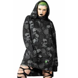 mikina unisex KILLSTAR - Tzompantli Oversized - Black - KSRA007519