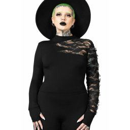 tričko dámské s dlouhým rukávem (top) KILLSTAR - Willa - Black - KSRA007451