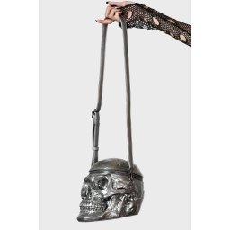 kabelka (taška) KILLSTAR - Grave Digger Skull - Gunmetal - KSRA008159