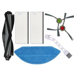6ks HEPA filtry, kartáče a mop pro ECOVACS Deebot Ozmo U2 / Ozmo U2 PRO s nádržkou 400 ml