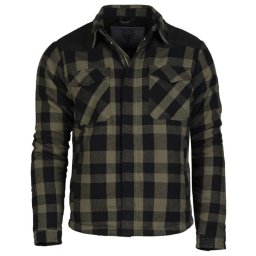 Košile LUMBER se zipem zateplená ČERNÁ/ZELENÁ vel. XL