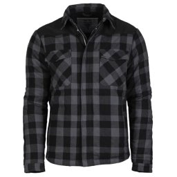 Košile LUMBER se zipem zateplená ČERNÁ/ŠEDÁ vel. M