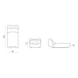 Prostoria designové sedačky Absent Sofa Seat L + Backrest Low