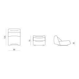 Prostoria designové sedačky Absent Sofa Seat M + Backrest Low