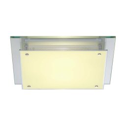 BIG WHITE SLV Stropní svítidlo GLASSA E27 stropní čtvercová 230V E27 2x60W 155180
