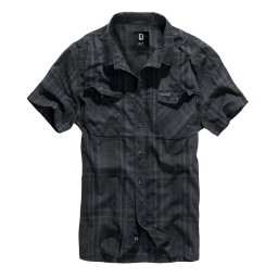 Košile ROADSTAR krátký rukáv ČERNO/MODRÁ vel. 3XL