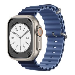 Oceánský řemínek pro Apple Watch Series 6/5/4 a SE (40mm) - Tmavě / světle modrý